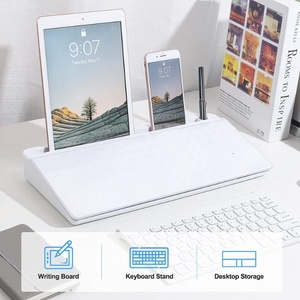 Bảng Trắng Kính Để Bàn Nhỏ Bảng Xóa Khô-Giá Đỡ Bàn Phím Máy Tính Bảng Trắng Tấm Bề Mặt Có Ngăn Kéo - Product Image 4