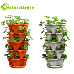 Maceta vertical apilable para jardín de fresas, <span class=keywords><strong>macetas</strong></span> apiladas - Product Image 6