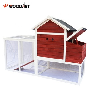 Esterno In Legno di Pollo Gallina Coop Casa Con Corsa Per La Vendita - Product Image 4