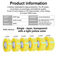 Cinta Adhesiva Transparente de BOPP Resistente al Calor y al Agua para Sellado de Cajas, de Alta Resistencia y Personalizable