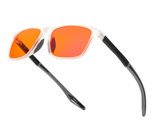 CE تحسين ضوء النوم علاج واقية لمكافحة استنزاف العين صداع مرن إطار آر تي برتقالي العنبر مكافحة الضوء الأزرق نظارات حجب - Product Image 2