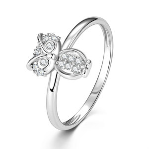 Anillos de Búho con Micro Pavé de Circonitas, Minimalistas y Lindos, de Cobre con Baño de Oro de 14K, Joyería de Moda que No se Deslustra para Niñas - Product Image 6