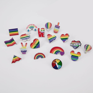 Broche drapeau arc-en-ciel LGBT <span class=keywords><strong>Gay</strong></span> Pride du fabricant, pour chapeau, vêtements, cravate, écharpe, bouton, épinglette, badge, épinglette de revers arc-en-ciel à remplissage de couleur - Product Image 4