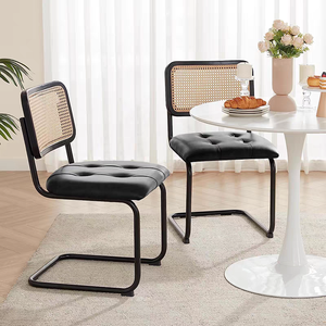 Sedie da Pranzo Moderne in Rattan Naturale <span class=keywords><strong>Nero</strong></span> all'Ingrosso, Ecologiche per Sala da Pranzo, Ufficio e Tavolo - Product Image 2