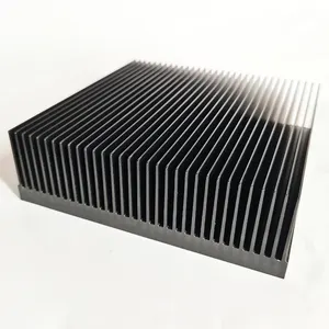 Black Anodized Heatsink Square Led Heatsink Extrusion Heatsink Aluminum 150 W *45 H *150 L Mm