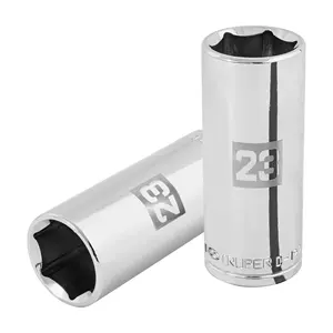 BOX 6 Douille longue de 23 mm, 6 points, entraînement 1/2 po, TRUPER - Product Image 1
