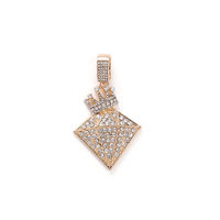 Super Promotion Chaîne Cubaine, Accessoire Brillant avec Strass Diamant, Collier Pendentif Tendance en Alliage de Zinc pour Soirées