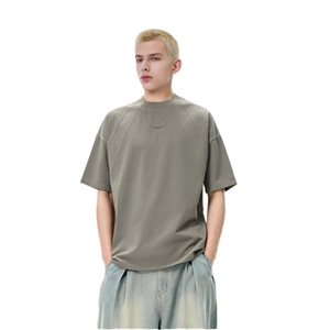 เสื้อยืดแขนสั้นผ้าถักเนื้อแน่น ป้องกันรอยยับ ป้องกันการเป็นขุย โพลีเอสเตอร์/คอตตอน ทรงหลวม พิมพ์ลายสกรีน สไตล์ลำลอง น้ำหนัก 260 กรัม แห้งเร็ว - Product Image 1