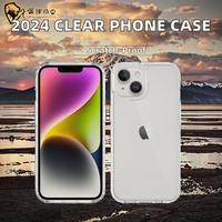 Étui de téléphone transparent anti-rayures anti-traces de doigts résistant aux chocs 2024 pour iPhone 16 15 14 13 12 11 16 Pro Max 7 8 Plus