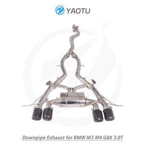 YT Valvetronic зеркальная полированная выхлопная система Catback, 304 нержавеющая сталь для Bmw G8x G80 G82 M3 M4 - Product Image 4