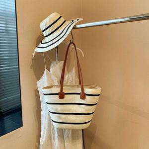 2PCS Large Capacity Straw Beach <b>Bags</b> Outdoor Travel Straw <b>Hat</b> <b>Bag</b> Set for Women - Product Image 6