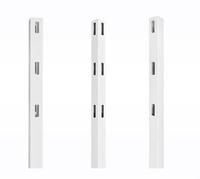 Panneaux en PVC blanc 3/4 rail, poteaux en PVC enduit, écologiques et durables pour clôtures de jardin, ranch, ferme, enclos, arènes, maisons et portails anti-UV