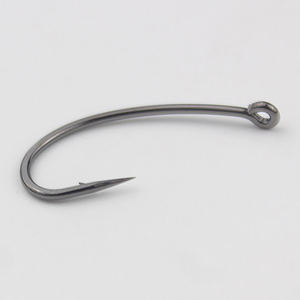 Hameçons de pêche en acier à haute teneur en carbone, hameçon à tête bombée, hameçon pour carpe européenne, hameçon à tige courbée, hameçon à œillet avec trou et anneau, hameçon à tige longue - Product Image 5