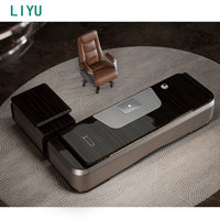 Liyu Bureau en bois de placage de président exécutif de luxe moderne extensible convertible de haute qualité pour le bureau du PDG