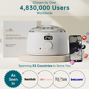 Lifestance 450g White <b>Wax</b> Beads Hair <b>Removal</b> With Wooden <b>Wax</b> Sticks for Home <b>Wax</b> - Product Image 3