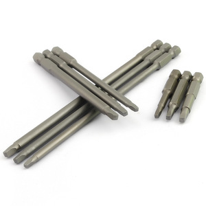 Square Pneumatic <b>Screwdriver</b> <b>Bit</b> <b>Set</b> 6 Mm 1 4 Inch S2 Steel Magnetic Quick Connect Air Tool Accessory - Product Image 1