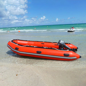Bateau de pêche gonflable en PVC avec plancher en aluminium certifié CE avec moteur - Product Image 4