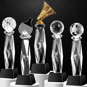 Trophée et médailles de balle de golf en verre personnalisé, souvenir de sport personnalisé, trophée de golf en cristal extra large, quantité minimale de commande - Product Image 6