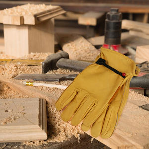 Guanti da lavoro in pelle Grip guanto da giardinaggio in pelle bovina resistente per uomo e donna - Product Image 5