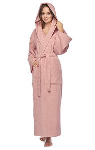 Abito classico da <span class=keywords><strong>donna</strong></span> da uomo <span class=keywords><strong>con</strong></span> <span class=keywords><strong>cappuccio</strong></span> <span class=keywords><strong>accappatoio</strong></span> 100% cotone spugna lunghezza al ginocchio per uso alberghiero - Product Image 5