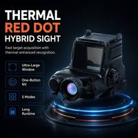 Caméra thermique monoculaire avec grande fenêtre de visualisation, 1 bouton, liaison NV, 5 modes cibles, 10h de vision thermique, 80h de vision point rouge, longue autonomie, toutes conditions météorologiques