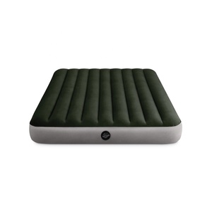 <span class=keywords><strong>INTEX</strong></span>-colchón inflable para acampada, cama de aire de tamaño Queen, color verde, flocado, para interior y exterior, 64109 - Product Image 2
