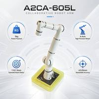 Nouveau robot collaboratif Hirobot A2CA-605L 6DOF, charge nominale de 5 kg, charge utile maximale de 7 kg, bras en alliage d'aluminium, servomoteur, usage industriel