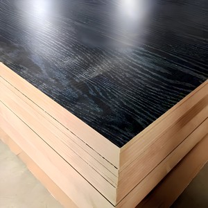 Panneau de <span class=keywords><strong>placage</strong></span> en polyester noir à grain de bois style chinois, facile à fixer, étanche, 16mm/18mm, pour meubles, armoires et salons - Product Image 2