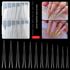 Uñas Postizas Largas Europeas y Americanas, 120 Piezas en una Caja Transparente, Uñas Postizas Largas con Forma de Perro - Product Image 5