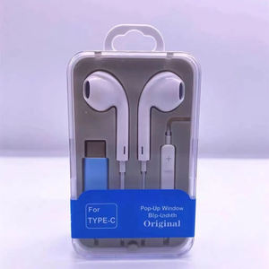 Retailverpakking 3.5mm oortelefoon voor Samsung iPhone Bedrade Type C oortelefoon headset met kabel - Product Image 4