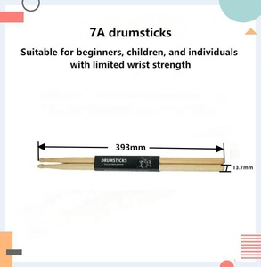 Bacchette per Batteria in Legno d'Acero Premium 7A 5A |   Bacchette Professionali per Batteria per Principianti e <span class=keywords><strong>Musicisti</strong></span> - Product Image 3