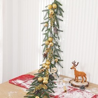 Guirlande de Noël scintillante motif flocon de neige, design européen en PVC, pour décorations de fêtes, vitrine de centre commercial, escalier, boîte surprise