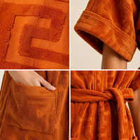 Peignoir en tissu éponge jacquard 100% coton, doux et uni, pour l'été, avec fermeture à cordon, pour femmes, plage, maison, extérieur