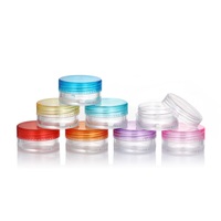 Petits Pots Vides en Plastique Transparent 3ml 5ml 10ml 15ml, Conteneurs d'Échantillons, Boîtes à Crème Cosmétique avec Couvercles