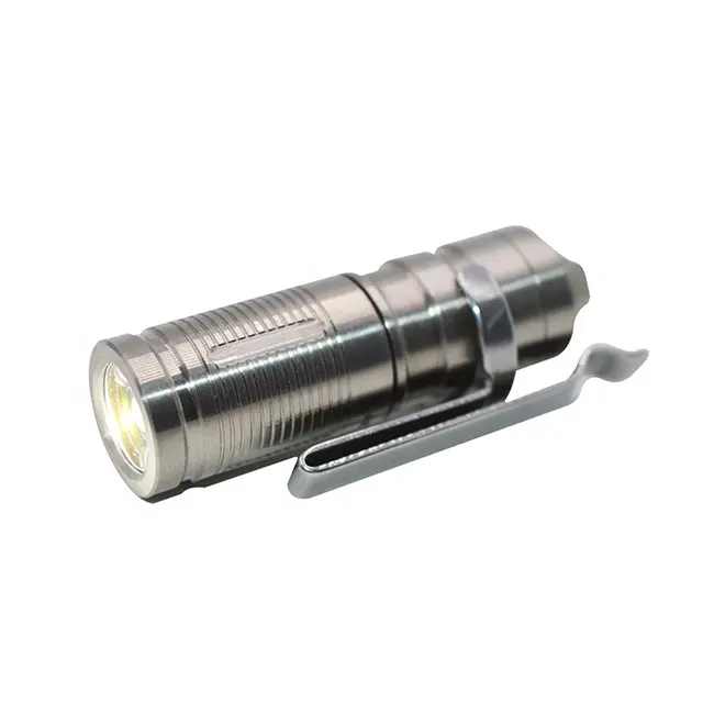 Outdoor Portable Rechargeable Torch LED Emergency Titanium Flashlight With Keychain