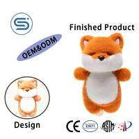 Jouet en peluche créatif en forme d'animal couché, compagnon de bureau, renard mignon à câliner, coussin de poignet en peluche, jouet animal