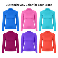 Maillot de bain anti-UV à manches longues personnalisé pour femme, protection UPF 50+, vente en gros, OEM Rashguard
