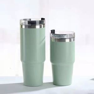 Gobelet isotherme en acier inoxydable de 20 oz pour voiture, avec paille, pour sports de plein air - Product Image 3
