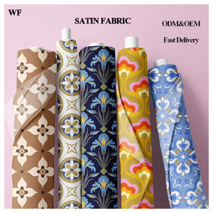 Tela de Satén de Seda Tejida 100% Poliéster con Estampado Digital de Alta Calidad WF, Diseños Más Recientes de 2026, Ligera para Prendas - Product Image 1