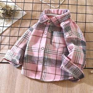 Chemise à carreaux à manches longues pour garçons, haut à col pour enfants, 90cm-150cm - Product Image 2