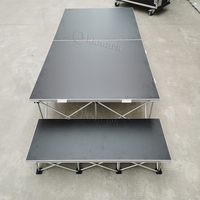 Plateforme de scène en alliage d'aluminium professionnel léger et personnalisable avec pieds pliables
