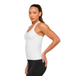 Women's <b>White</b> Halter Neck <b>Tank</b> <b>Top</b> Solid Color Breathable Knitted Sleeveless Minimalist Style - Product Image 2
