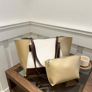 Ensemble de 2 sacs à bandoulière pour femmes en cuir PU tendance grande capacité 2024 tendance toutes saisons été hiver - Product Image 1