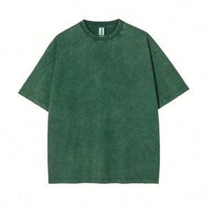 Design Heavyweight Washed Embossed T-<b>Shirt</b> Acid Wash Oversized Drop Shoulder Casual Wear Men Vintage Tee - Product Image 3