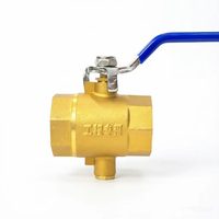 Válvula de bola de latón forjado DN15-DN50 de paso completo 600 WOG PN16 con maneta para sistemas de agua industriales y de plomería