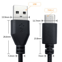 Cable USB Tipo C con Interruptor de Encendido/Apagado para Alimentación y Carga, Esencial para una Conectividad Conveniente