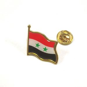 Pins de Solapa Personalizados con la Bandera de la República Árabe Siria, Insignias de Metal Esmaltado, Broche Dorado, Pins SYR - Product Image 6