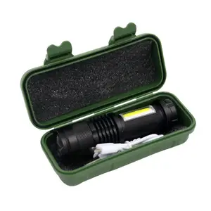 Chinese Led Flashlight Mini New Design Zoomable Led Flashlights Aluminum Rechargeable Led Flashlight Waterproof With Case