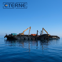 Plateforme flottante modulaire en acier Eterne de 120 tonnes pour travaux d'excavation et construction de ponts fluviaux