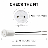 Douille G4 en céramique spéciale avec connecteur de fil, support de lampe en céramique pour ampoules LED et luminaires de lustre